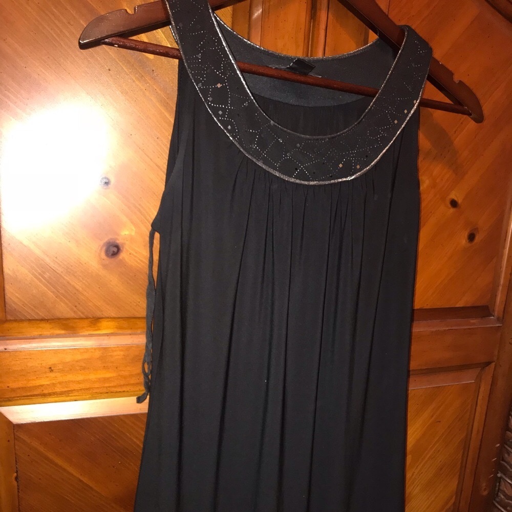 R&M Richards Petite Halter Black Dress sz 6P